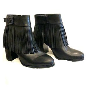 ALDO fringe black booties - TAHLIA